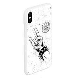 Чехол iPhone XS Max матовый Ramones и рок символ, цвет: 3D-белый — фото 2