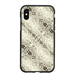 Чехол iPhone XS Max матовый Жемчужная россыпь, цвет: 3D-черный