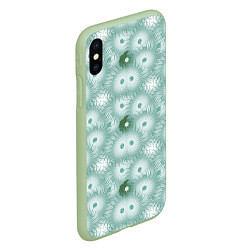 Чехол iPhone XS Max матовый Астра - поле цветов, цвет: 3D-салатовый — фото 2