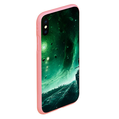 Чехол iPhone XS Max матовый Космическая буря / 3D-Баблгам – фото 2