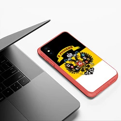 Чехол iPhone XS Max матовый Я Русский - Российская Империя, цвет: 3D-красный — фото 2