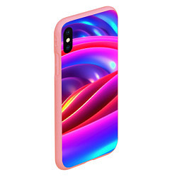 Чехол iPhone XS Max матовый Неоновая вязкая текстура, цвет: 3D-баблгам — фото 2