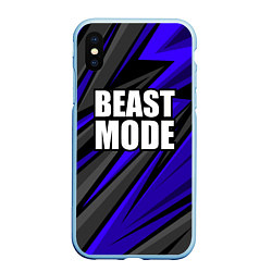 Чехол iPhone XS Max матовый Beast mode - синяя униформа