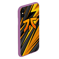 Чехол iPhone XS Max матовый Fnatic - киберспорт желтый, цвет: 3D-фиолетовый — фото 2