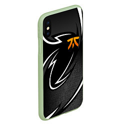 Чехол iPhone XS Max матовый Fnatic - white line, цвет: 3D-салатовый — фото 2