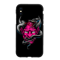 Чехол iPhone XS Max матовый Demon with snake