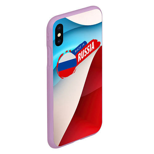 Чехол iPhone XS Max матовый Russia abstract / 3D-Сиреневый – фото 2