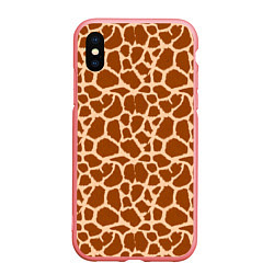 Чехол iPhone XS Max матовый Шкура Жирафа - Giraffe