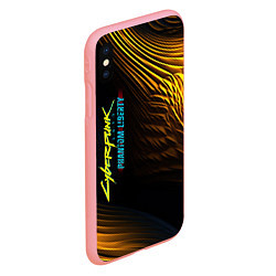 Чехол iPhone XS Max матовый Black yellow cyberpunk phantom liberty, цвет: 3D-баблгам — фото 2