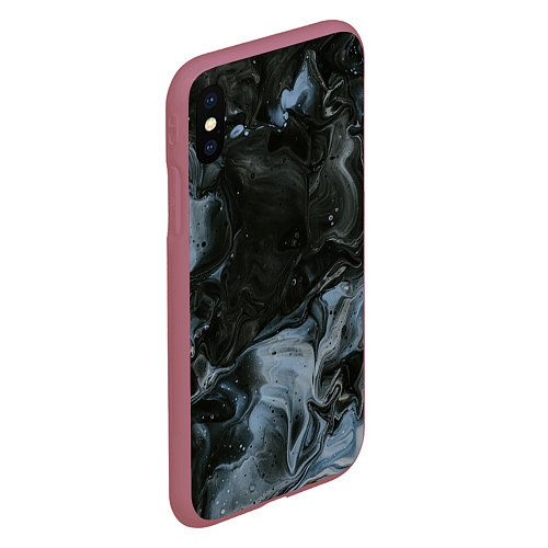 Чехол iPhone XS Max матовый Тьма и лёд / 3D-Малиновый – фото 2