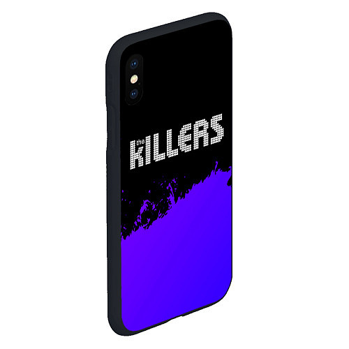 Чехол iPhone XS Max матовый The Killers purple grunge / 3D-Черный – фото 2