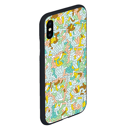 Чехол iPhone XS Max матовый Rope pattern / 3D-Черный – фото 2