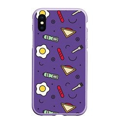 Чехол iPhone XS Max матовый Eggs breakfast