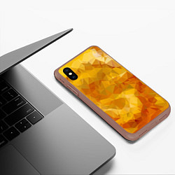 Чехол iPhone XS Max матовый Yellow style, цвет: 3D-коричневый — фото 2