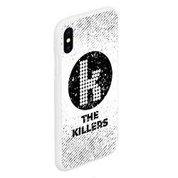 Чехол iPhone XS Max матовый The Killers с потертостями на светлом фоне, цвет: 3D-белый — фото 2