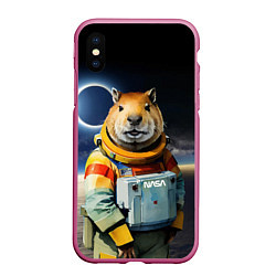 Чехол iPhone XS Max матовый Capy astronaut - Nasa - neural network