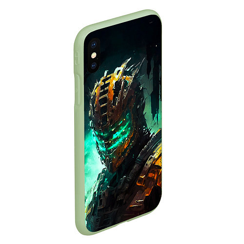 Чехол iPhone XS Max матовый Dead Space horror / 3D-Салатовый – фото 2