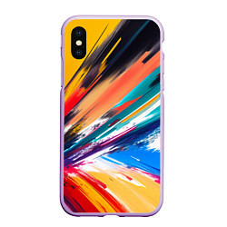 Чехол iPhone XS Max матовый Красочные пульсации