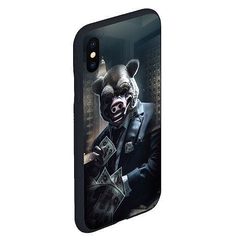 Чехол iPhone XS Max матовый Payday 3 animal mask / 3D-Черный – фото 2