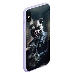 Чехол iPhone XS Max матовый Payday 3 animal mask, цвет: 3D-светло-сиреневый — фото 2