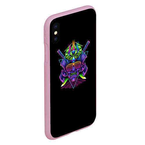 Чехол iPhone XS Max матовый Vaporwave CyberSamurai / 3D-Розовый – фото 2