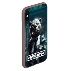 Чехол iPhone XS Max матовый Payday 3 bear, цвет: 3D-коричневый — фото 2