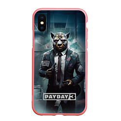 Чехол iPhone XS Max матовый Pay day 3 bulldog, цвет: 3D-баблгам