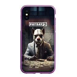 Чехол iPhone XS Max матовый Bulldog payday 3