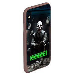 Чехол iPhone XS Max матовый Payday 3 game, цвет: 3D-коричневый — фото 2