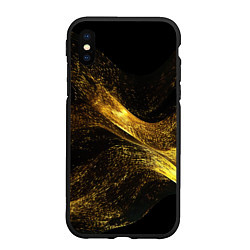 Чехол iPhone XS Max матовый Золотая пыльца, цвет: 3D-черный