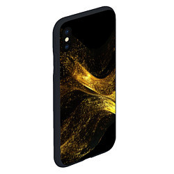 Чехол iPhone XS Max матовый Золотая пыльца, цвет: 3D-черный — фото 2