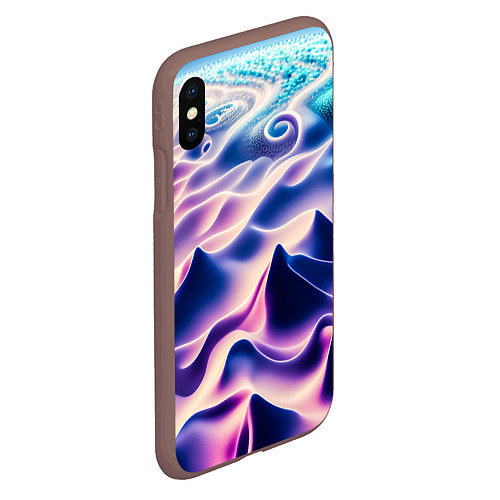 Чехол iPhone XS Max матовый Морское дно абстракция / 3D-Коричневый – фото 2