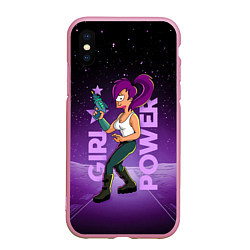 Чехол iPhone XS Max матовый Futurama: Лила с бластером