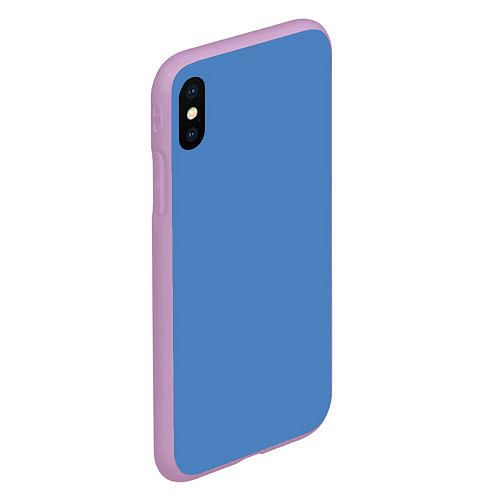 Чехол iPhone XS Max матовый Blue Perennial / 3D-Сиреневый – фото 2