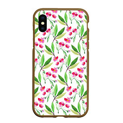 Чехол iPhone XS Max матовый Tender flowers