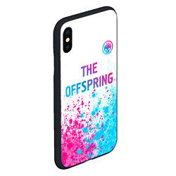 Чехол iPhone XS Max матовый The Offspring neon gradient style: символ сверху, цвет: 3D-черный — фото 2