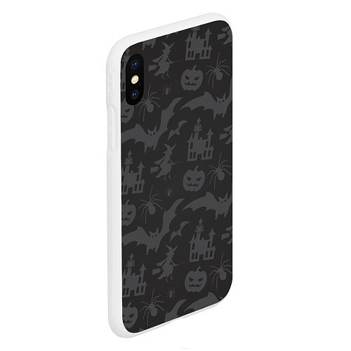 Чехол iPhone XS Max матовый Night halloween / 3D-Белый – фото 2