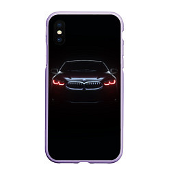 Чехол iPhone XS Max матовый BMW - red eyes, цвет: 3D-светло-сиреневый