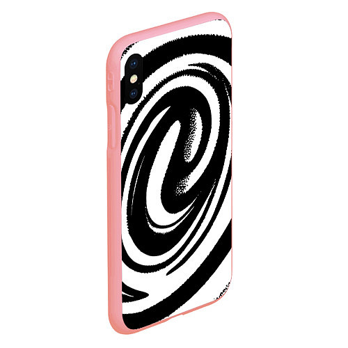 Чехол iPhone XS Max матовый Черно-белая воронка / 3D-Баблгам – фото 2