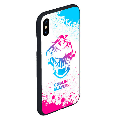 Чехол iPhone XS Max матовый Goblin Slayer neon gradient style / 3D-Черный – фото 2