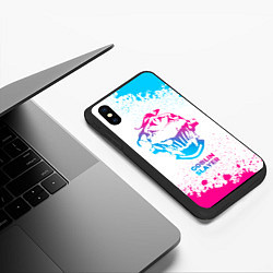 Чехол iPhone XS Max матовый Goblin Slayer neon gradient style, цвет: 3D-черный — фото 2