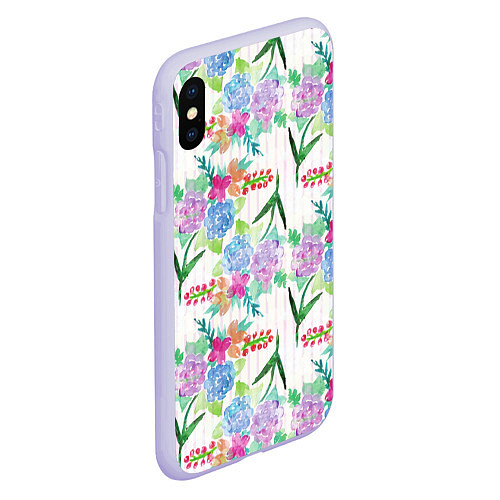 Чехол iPhone XS Max матовый Spring spirit / 3D-Светло-сиреневый – фото 2