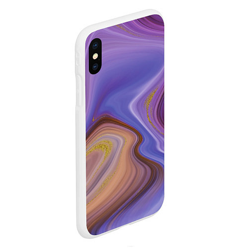 Чехол iPhone XS Max матовый Violet fantasy / 3D-Белый – фото 2