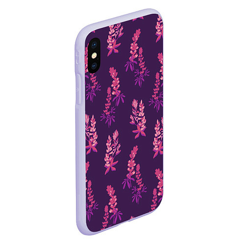 Чехол iPhone XS Max матовый Violet nature / 3D-Светло-сиреневый – фото 2