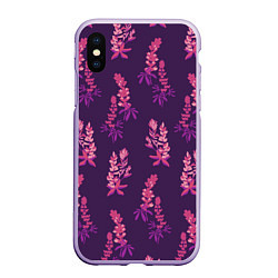 Чехол iPhone XS Max матовый Violet nature