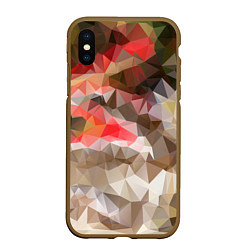 Чехол iPhone XS Max матовый Pattern style, цвет: 3D-коричневый