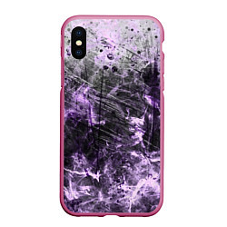 Чехол iPhone XS Max матовый Текстура - Lilac smoke