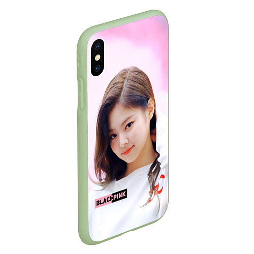 Чехол iPhone XS Max матовый Jennie solo / 3D-Салатовый – фото 2