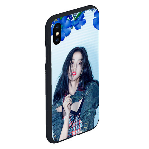 Чехол iPhone XS Max матовый Blackpink Jisoo / 3D-Черный – фото 2