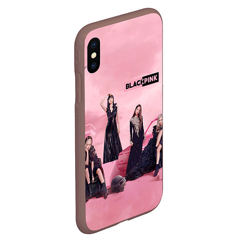 Чехол iPhone XS Max матовый Blackpink poster / 3D-Коричневый – фото 2